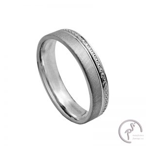 Alianza en plata 3 mm Conforfit Facetada