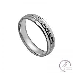Alianza en plata 3mm facetada